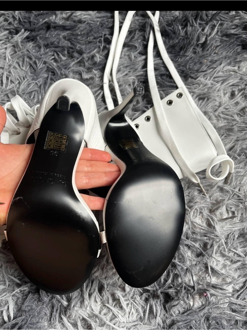 Fancy club White Women's Stiletto Sandals - Picture 4 of 4